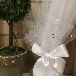 Μπομπονιέρα γάμου με ύφασμα strass