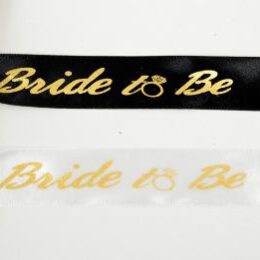 Κορδέλα χρυσοτυπία Bride to be