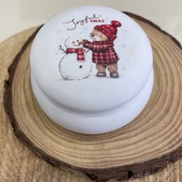 Μπομπονιέρες βάπτισης βαζάκι ρεσώ με εκτύπωση