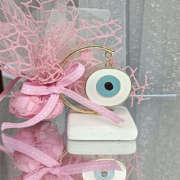 Μπομπονιέρα βάπτισης πέτρα με μάτι