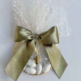 Μπομπονιέρα κρίκος με σταυρό