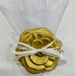 Μπομπονιέρες βάπτισης καθρέφτης λουλούδι