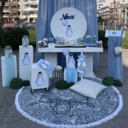 Στολισμός βάπτισης πιγκουίνος